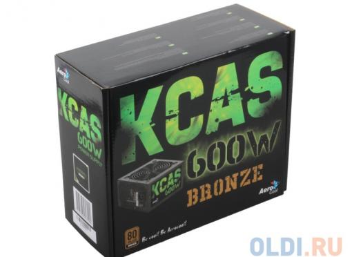 Блок питания Aerocool 600W Retail KCAS-600W ATX, v2.3/EPS, 80+ Bronze, КПД ) 85%, A.PFC, 2x PCI-E (6+2-Pin), 7x SATA, 4x MOLEX, Fan 12cm