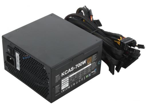 Блок питания Aerocool 700W Retail KCAS-700W , 80+ Bronze, fan 12cm, ATX v2.3/EPS Haswell Ready, 2x PCI-E (6+2-Pin), 7x SATA, 4x MOLEX