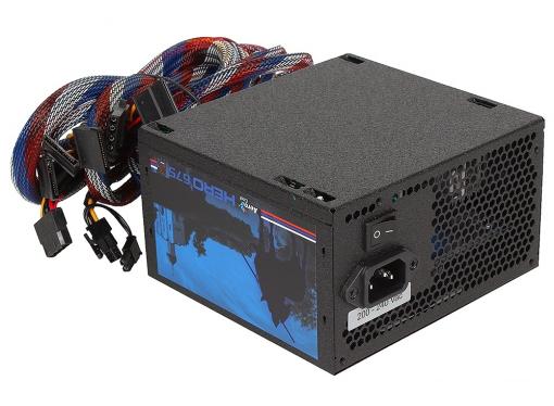 Блок питания Aerocool 675W Retail HERO 675 , ATX v2.3, 80+ Bronze, 12cm blue LED fan, Haswell Ready, A.PFC, 2x PCI-E (6+2-Pin), 6x SATA, 4x MOLEX