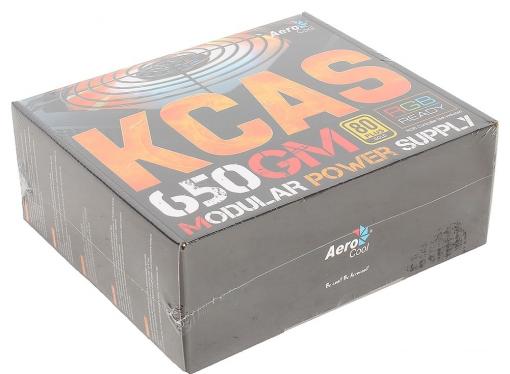 Блок питания Aerocool 650W Retail KCAS-650GM , модульный, ATX v2.4, 80+ Gold, 4+4-Pin, 2x PCI-E (6+2-Pin), 7x SATA, 4x MOLEX, 14см c RGB подсветкой