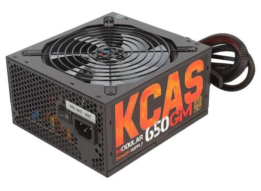 Блок питания Aerocool 650W Retail KCAS-650GM , модульный, ATX v2.4, 80+ Gold, 4+4-Pin, 2x PCI-E (6+2-Pin), 7x SATA, 4x MOLEX, 14см c RGB подсветкой