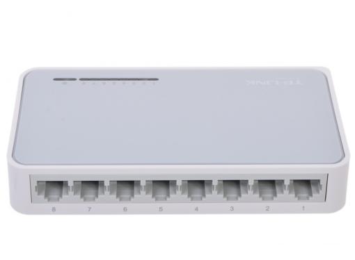 Коммутатор TP-LINK TL-SF1008D 8-port 10/100M mini Desktop Switch, 8 10/100M RJ45 ports, Plastic case