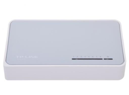 Коммутатор TP-LINK TL-SF1008D 8-port 10/100M mini Desktop Switch, 8 10/100M RJ45 ports, Plastic case