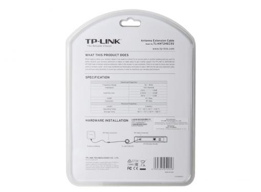 Кабель ВЧ RP-SMA(M)/RP-SMA(F) 5м TP-LINK TL-ANT24EC5S 2.4GHz,антенный кабель(удлинитель) CFD-200 с низким уровнем потерь, переходник на RP-SMA