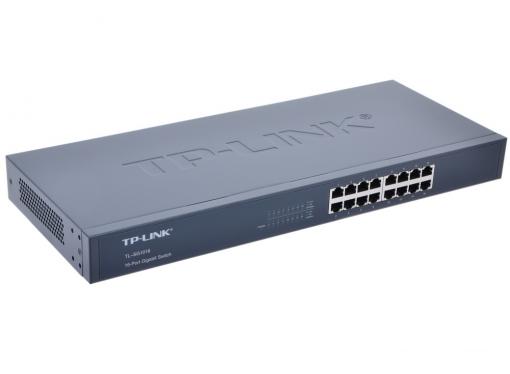 Коммутатор TP-LINK TL-SG1016 16-портовый гигабитный монтируемый в стойку коммутатор