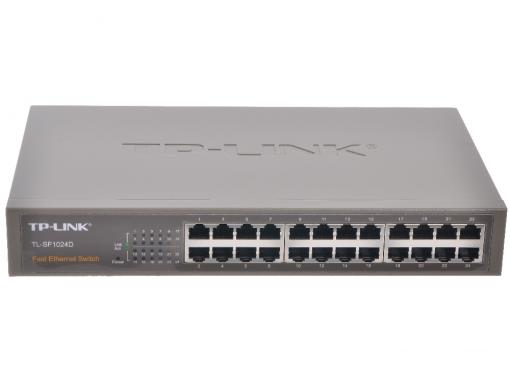 Коммутатор TP-LINK TL-SF1024D 24-портовый 10/100 Мбит/с настольный/монтируемый в стойку коммутатор