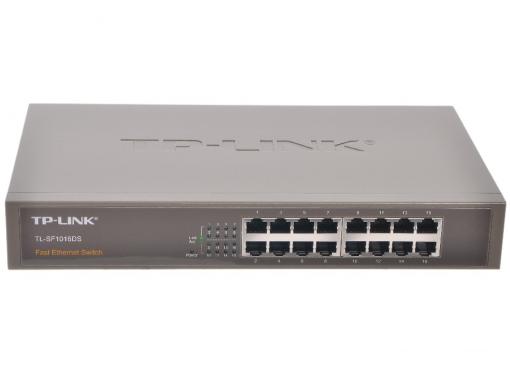 Коммутатор TP-LINK TL-SF1016DS 16-портовый 10/100 Мбит/с настольный/монтируемый в стойку коммутатор