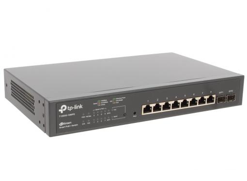 Коммутатор TP-LINK T1500G-10MPS JetStream Smart гигабитный коммутатор PoE+ на 8 портов и 2 SFP-слота