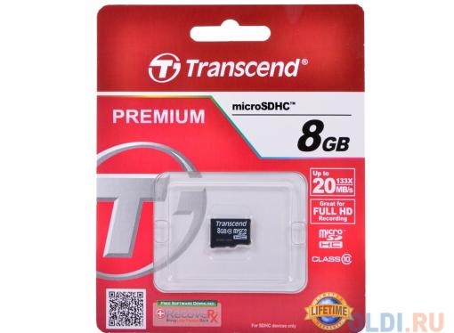 MicroSDHC Transcend  8GB Class10 (TS8GUSDC10)