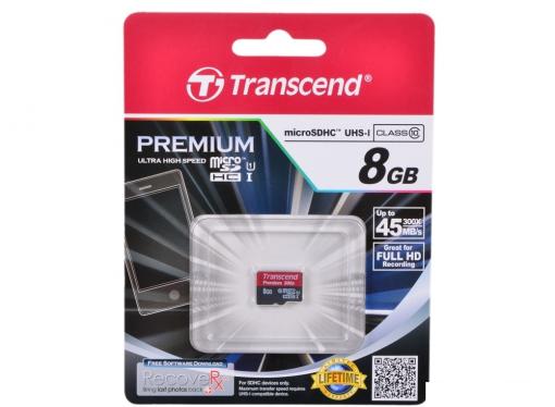 MicroSDHC Transcend  8GB Class10 UHS-I (TS8GUSDCU1)