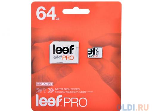 Карта памяти MicroSDXC 64GB Leef Class10 PRO (LFMSDPRO-06410R)