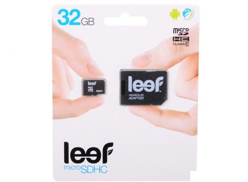 MicroSDHC Leef 32GB Class10 + Адаптер (LMSA0KK032R5)