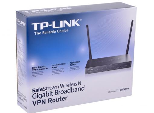 Маршрутизатор TP-LINK TL-ER604W 300Mbps Wireless SafeStream Gigabit Broadband VPN Router, 1 Gigabit WAN ports, 1 Gigabit WAN/LAN Port, 3 Gigabit LAN Ports