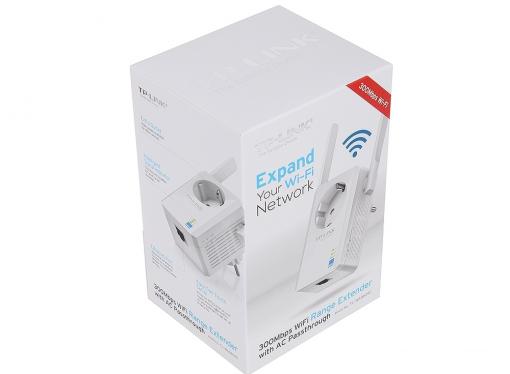 Точка доступа TP-LINK TL-WA860RE Усилитель беспроводного сигнала со встроенной розеткой, скорость до 300 Мбит/с