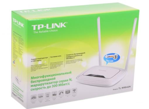 Маршрутизатор TP-LINK TL-WR842N Многофункциональный беспроводной маршрутизатор серии N, скорость до 300 Мбит/с 1xUSB 2.0