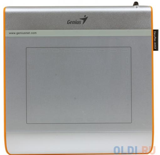 Графический планшет для рисования Genius EasyPen i405X рабочая зона: 4х5.5 дюймов, Стилус, Разрешение: 2560DPI, скорость: 100DPS, Горячих Клавиш: 28,