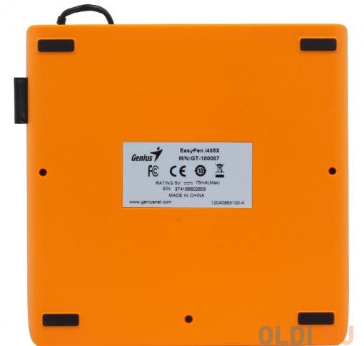 Графический планшет для рисования Genius EasyPen i405X рабочая зона: 4х5.5 дюймов, Стилус, Разрешение: 2560DPI, скорость: 100DPS, Горячих Клавиш: 28,