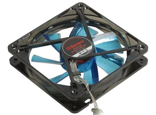 Вентилятор Enermax 12см UCTA12N-BL [T.B. Apollish] 120x120x25, синий, LED-кольцо с 12 диодами, 900 об/мин, 17 дба, 63,78 м3/ч, адаптер 3P к 4P