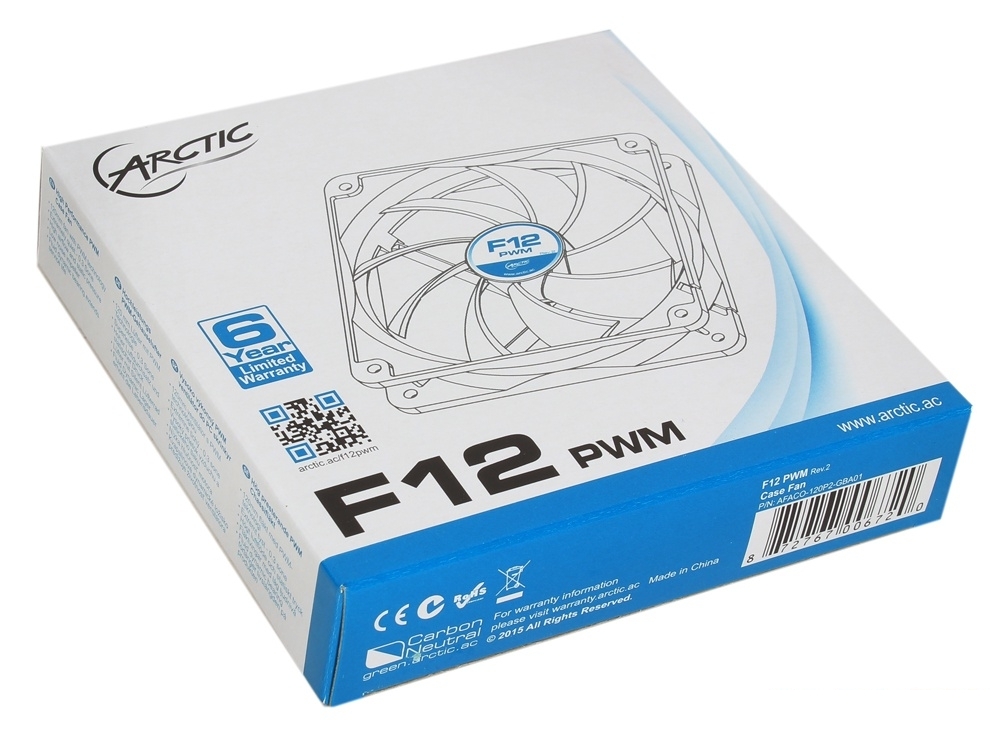 Вентилятор ARCTIC F12 PWM Rev.2 (AFACO-120P2-GBA01)
