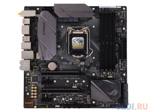 Материнская плата ASUS STRIX Z270G GAMING (S1151, iZ270, 4*DDR4,  2*PCIe 3.0x16, 2*PCIe 3.0x1, SATA3, Vlan,  HDMI, DP, PS/2,  2xUSB3.1, mATX, Retail)