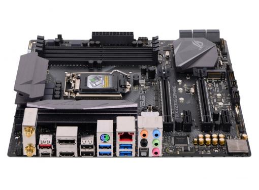 Материнская плата ASUS STRIX Z270G GAMING (S1151, iZ270, 4*DDR4,  2*PCIe 3.0x16, 2*PCIe 3.0x1, SATA3, Vlan,  HDMI, DP, PS/2,  2xUSB3.1, mATX, Retail)