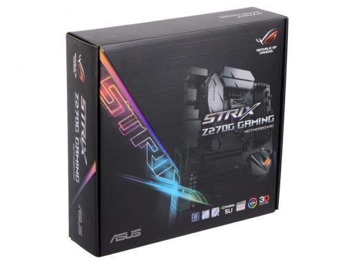 Материнская плата ASUS STRIX Z270G GAMING (S1151, iZ270, 4*DDR4,  2*PCIe 3.0x16, 2*PCIe 3.0x1, SATA3, Vlan,  HDMI, DP, PS/2,  2xUSB3.1, mATX, Retail)