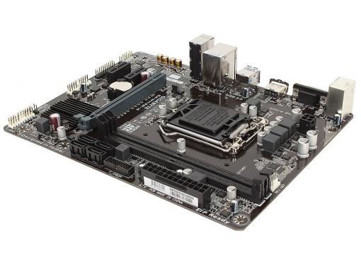 Материнская плата GIGABYTE GA-H110M-H <S1151, iH110, 2*DDR4, PCI-E16x, SVGA, HDMI, SATA III, GB Lan, USB3.0, mATX, Retail>