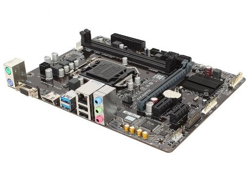 Материнская плата GIGABYTE GA-H110M-H <S1151, iH110, 2*DDR4, PCI-E16x, SVGA, HDMI, SATA III, GB Lan, USB3.0, mATX, Retail>