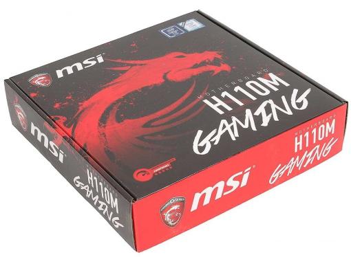 Материнская плата MSI H110M GAMING (S1151, H110, 2*DDR4, PCI-E16x, VGA, HDMI, DVI, SATA III, GB Lan, USB3.0, mATX, Retail)