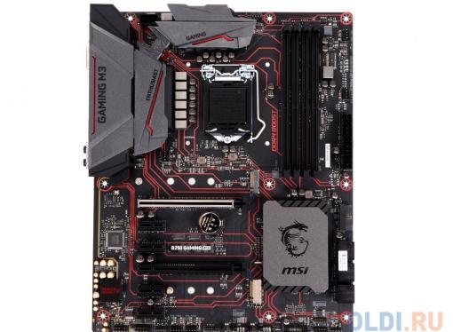 Материнская плата MSI B250 GAMING M3 (S1151, B250, 4*DDR4, 2*PCI-E16x, DVI, HDMI, SATA III, M.2, GB Lan, USB3.1, ATX, Retail)
