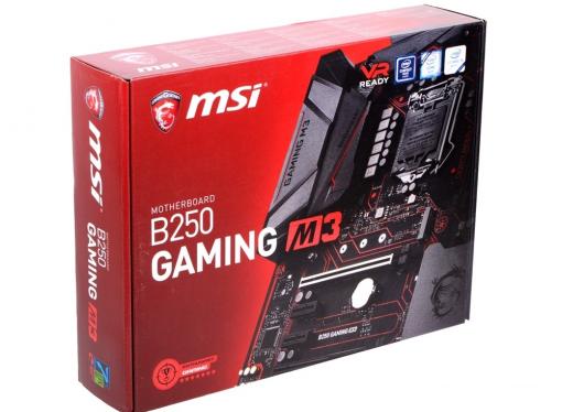 Материнская плата MSI B250 GAMING M3 (S1151, B250, 4*DDR4, 2*PCI-E16x, DVI, HDMI, SATA III, M.2, GB Lan, USB3.1, ATX, Retail)