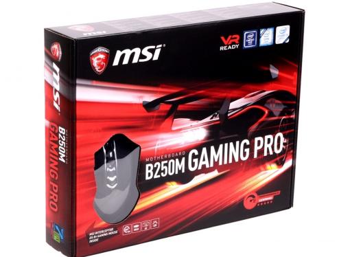 Материнская плата MSI B250M GAMING PRO (S1151, B250, 2*DDR4, PCI-E16x, VGA, HDMI, DVI, SATA III, M.2, GB Lan, USB3.1Gen1, mATX, Retail)
