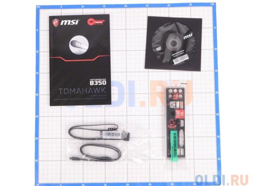 Материнская плата MSI B350 TOMAHAWK (AM4, AMD B350, 4*DDR4, 2*PCI-E16x, HDMI, DVI, D-SUB, SATAIII+RAID, M.2, GB Lan, USB 3.1Gen1, ATX, Retail)