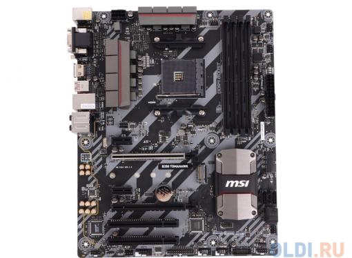 Материнская плата MSI B350 TOMAHAWK (AM4, AMD B350, 4*DDR4, 2*PCI-E16x, HDMI, DVI, D-SUB, SATAIII+RAID, M.2, GB Lan, USB 3.1Gen1, ATX, Retail)