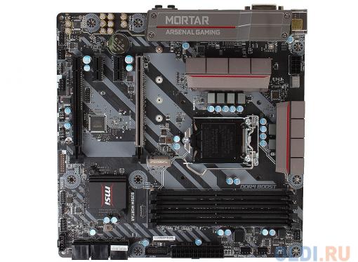 Материнская плата MSI B250M MORTAR (S1151, B250, 4*DDR4, 2*PCI-E16x, HDMI, DVI, PD SATA III, M.2, GB Lan, USB3.1Gen1, mATX, Retail)