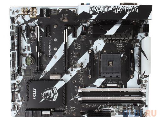 Материнская плата MSI X370 KRAIT GAMING (AM4, AMD X370, 4*DDR4, 3*PCI-E16x, 3*PCI-Ex1, HDMI, DVI, SATAIII, M.2, GB Lan, USB 3.1Gen2, ATX, Retail)