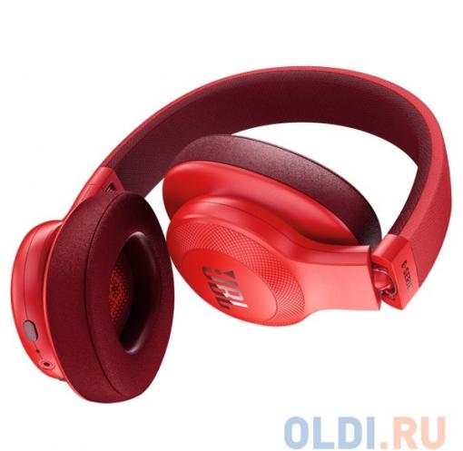 Наушники JBL E55BT Red Беспроводные / Полноразмерные с микрофоном / Красный / 20 Гц - 20 кГц / 96 дБ / Bluetooth, Mini-jack / 3.5 мм