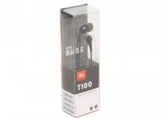 Наушники JBL T100 Black Проводные / Внутриканальные / Черный / 20 Гц - 22 кГц / 100 дБ / Двухстороннее / Mini-jack / 3.5 мм