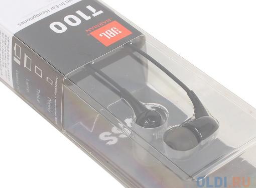 Наушники JBL T100 Black Проводные / Внутриканальные / Черный / 20 Гц - 22 кГц / 100 дБ / Двухстороннее / Mini-jack / 3.5 мм