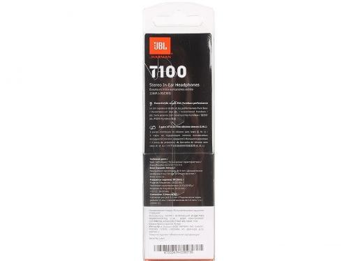 Наушники JBL T100 Black Проводные / Внутриканальные / Черный / 20 Гц - 22 кГц / 100 дБ / Двухстороннее / Mini-jack / 3.5 мм