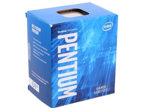 Процессор Intel Pentium G4400 BOX  TPD 54W, 2/2, Base 3.3GHz, 3Mb, LGA1151 (Skylake)