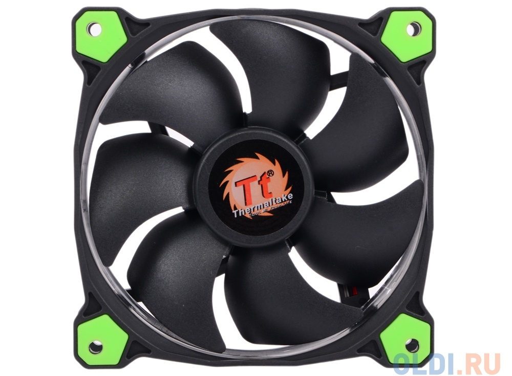 Вентилятор Thermaltake Riing 12 LED 120mm Green + LNC (CL-F038-PL12GR-A)