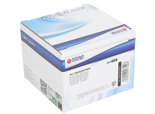 Кулер для процессора TITAN DC-156V925X/RPW до 95W, для INTEL LGA 1150/1155/1156, 95x95x45, 4-PIN PWM, 1000-3000 RPM, (12.25 - 36.1 dBA