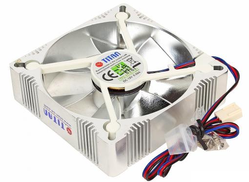 Вентилятор TITAN TFD-A9225L12Z(RB) Aluminum Frame Fan , 92x92x25мм, z-axis, 3-PIN, 1800 ± 10% RPM , ( 22 dBA