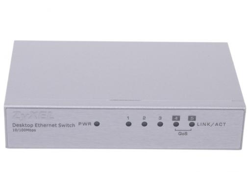 Коммутатор ZyXEL ES-105A Пятипортовый коммутатор Fast Ethernet с двумя приоритетными портами