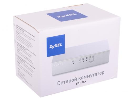 Коммутатор ZyXEL ES-105A_V2 Пятипортовый коммутатор Fast Ethernet с двумя приоритетными портами