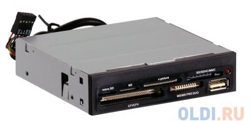 Картридер Ginzzu GR-136UB Black internal 3.5