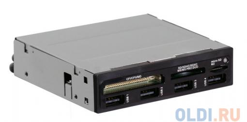 Картридер Ginzzu GR-137UB Black internal 3.5