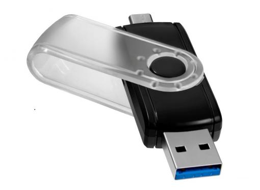 Картридер Ginzzu GR-589UB USB 3.0/micro USB  OTG переходник-картридер для компьютеров и смартфонов, поддержка форматов SD/SDXC/SDHC/MMC microSD/SDXC/S