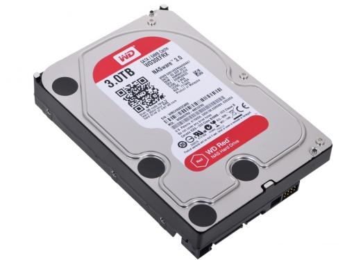 Жесткий диск 3Tb Western Digital WD30EFRX Caviar Red, SATA III [IntelliPower, 64Mb, for NAS]